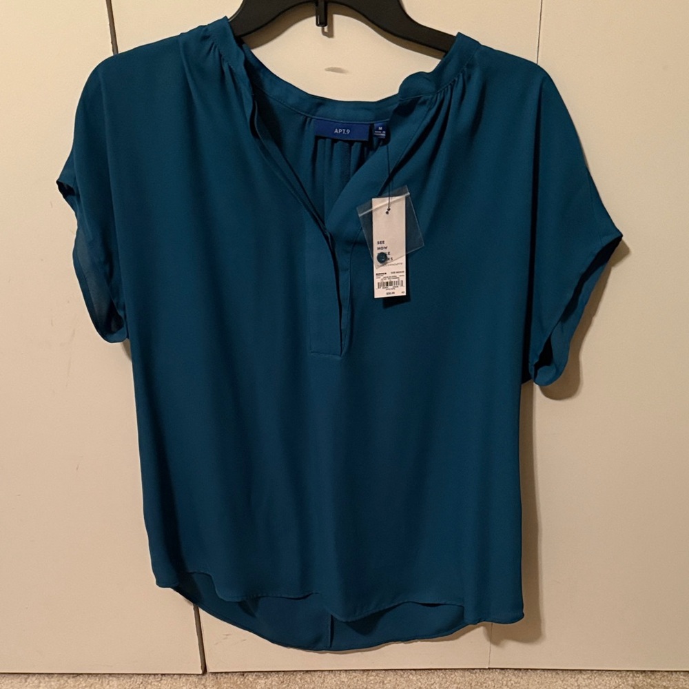 Apt. 9 Women's Deep Teal Blouse